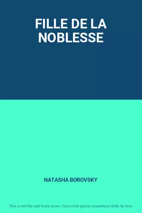 Couverture du produit · FILLE DE LA NOBLESSE
