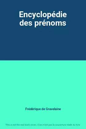Couverture du produit · Encyclopédie des prénoms