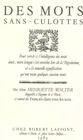 Couverture du produit · DES MOTS SANS CULOTTES