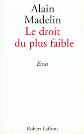 Couverture du produit · Le Droit du plus faible