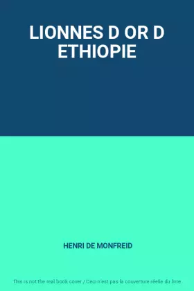 Couverture du produit · LIONNES D OR D ETHIOPIE