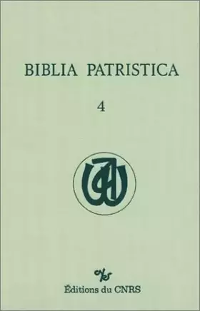 Couverture du produit · Biblia Patristica -04