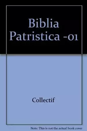 Couverture du produit · Biblia patristica