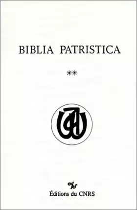 Couverture du produit · Biblia patristica, 02