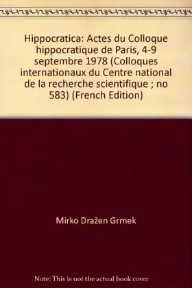 Couverture du produit · Hippocratica