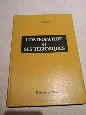 Couverture du produit · L'osteopathie et ses techniques