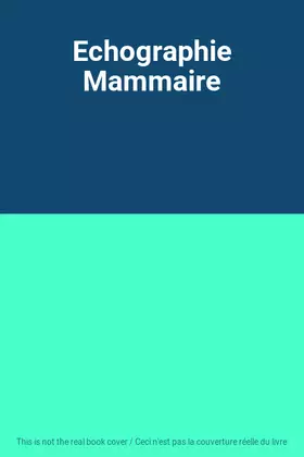 Couverture du produit · Echographie Mammaire