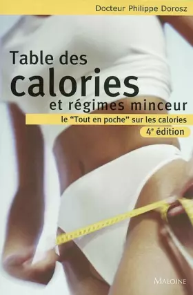Couverture du produit · Table des calories et régimes minceur