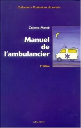 Couverture du produit · Manuel de l'ambulancier