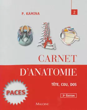 Couverture du produit · Carnet d'anatomie. T2: tète, cou, dos, 3e ed.