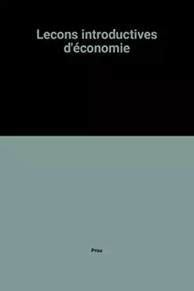 Couverture du produit · Lecons introductives d'économie