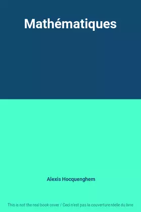 Couverture du produit · Mathématiques