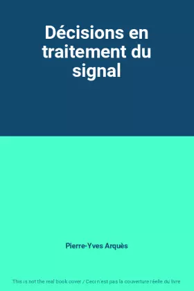 Couverture du produit · Décisions en traitement du signal