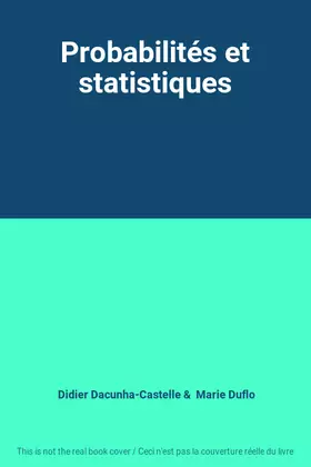 Couverture du produit · Probabilités et statistiques