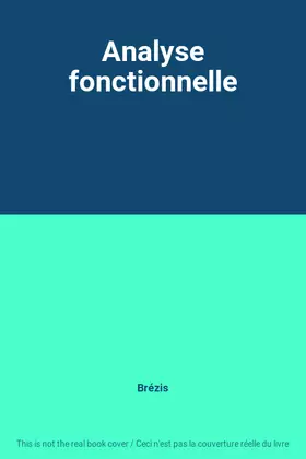 Couverture du produit · Analyse fonctionnelle