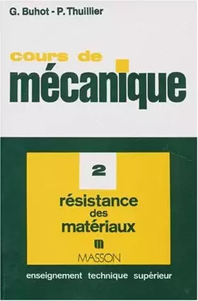 Couverture du produit · Cours de mécanique