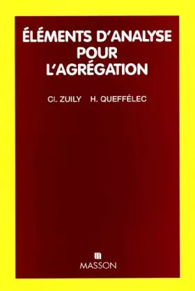 Couverture du produit · Eléments d'analyse pour l'agrégation