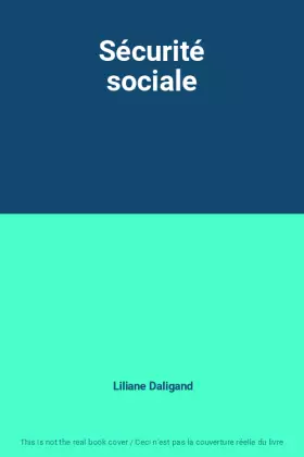 Couverture du produit · Sécurité sociale