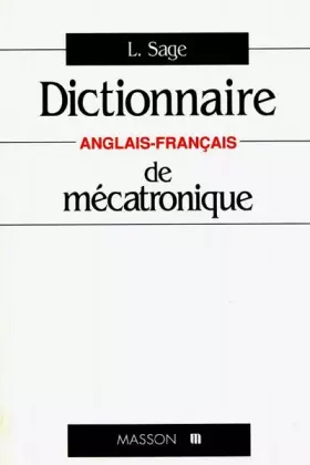 Couverture du produit · Dictionnaire de mécatronique : Anglais-français