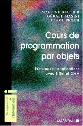 Couverture du produit · Cours de programmation par objets