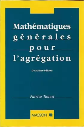 Couverture du produit · Mathématiques générales pour l'agrégation