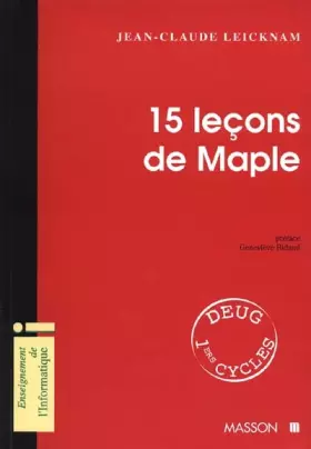 Couverture du produit · 15 leçons de Maple