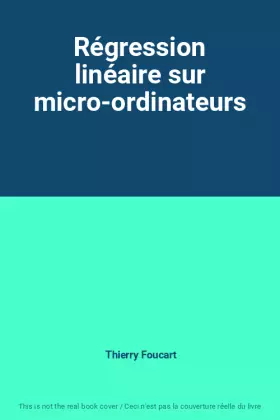 Couverture du produit · Régression linéaire sur micro-ordinateurs