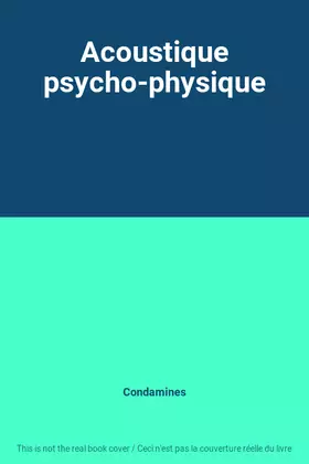 Couverture du produit · Acoustique psycho-physique