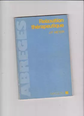 Couverture du produit · Relaxation thérapeutique