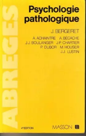 Couverture du produit · Psychologie pathologique