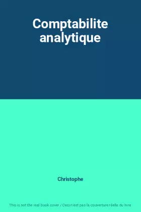 Couverture du produit · Comptabilite analytique