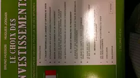 Couverture du produit · Le Choix des investissements