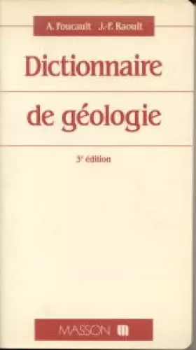 Couverture du produit · Dictionnaire de géologie