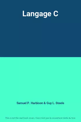 Couverture du produit · Langage C