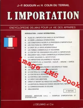 Couverture du produit · L'Importation