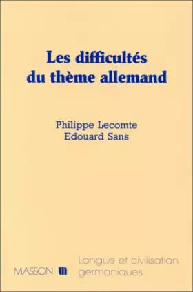 Couverture du produit · Les Difficultés du thème allemand