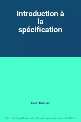 Couverture du produit · Introduction à la spécification