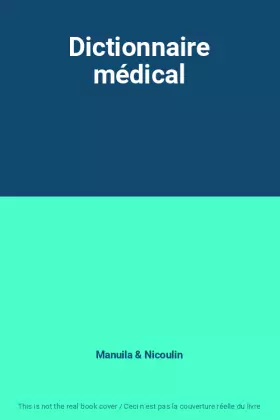 Couverture du produit · Dictionnaire médical