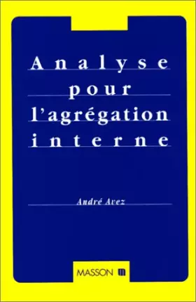 Couverture du produit · Analyse pour l'agrégation interne