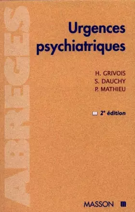 Couverture du produit · Urgences psychiatriques