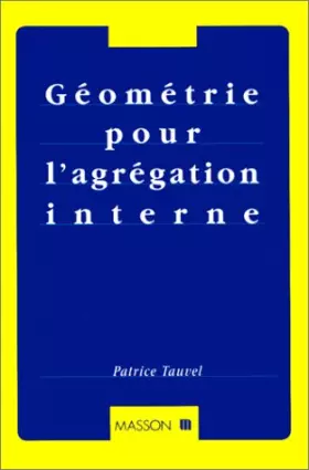 Couverture du produit · Géométrie pour l'agrégation interne