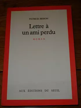 Couverture du produit · Lettre à un ami perdu