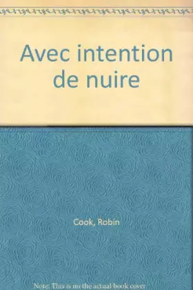 Couverture du produit · Avec intention de nuire