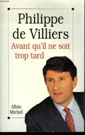 Couverture du produit · Avant qu'il ne soit trop tard