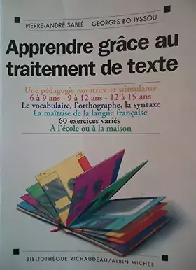 Couverture du produit · Apprendre grâce au traitement de textes