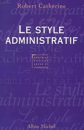 Couverture du produit · Le style administratif