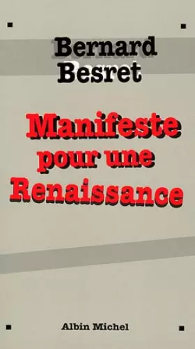 Couverture du produit · Manifeste pour une renaissance