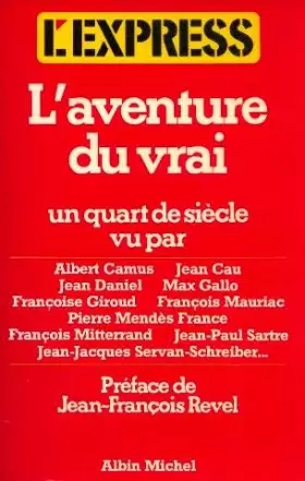 Couverture du produit · L'Aventure du vrai