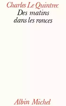 Couverture du produit · Des matins dans les ronces