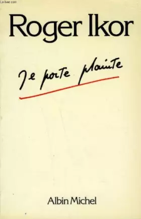 Couverture du produit · Je porte plainte